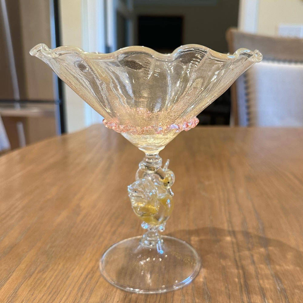 Murano Swan Compote